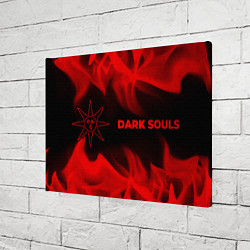 Холст прямоугольный Dark Souls - red gradient по-горизонтали, цвет: 3D-принт — фото 2