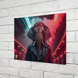 Холст прямоугольный Cyberpunk elephant, цвет: 3D-принт — фото 2