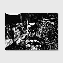 Холст прямоугольный Бэтмен черно-белый стиль, цвет: 3D-принт — фото 2