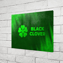 Холст прямоугольный Black Clover - green gradient по-горизонтали, цвет: 3D-принт — фото 2