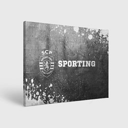 Холст прямоугольный Sporting - grey gradient по-горизонтали, цвет: 3D-принт