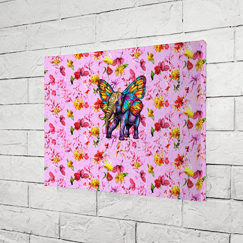 Картина прямоугольная Слон с крыльями бабочки / 3D-принт – фото 3