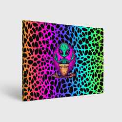 Холст прямоугольный Кактус инопланетянин, цвет: 3D-принт