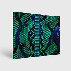 Холст прямоугольный Кожа зеленой змеи, цвет: 3D-принт