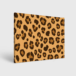 Холст прямоугольный Коричневые пятна леопарда, цвет: 3D-принт