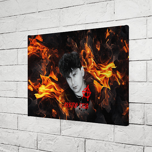 Картина прямоугольная Сектор газа огненный фон / 3D-принт – фото 3