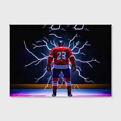 Холст прямоугольный Хоккеист и молния, цвет: 3D-принт — фото 2