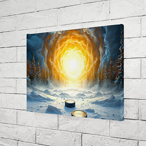 Картина прямоугольная Шайбы в лесу / 3D-принт – фото 3