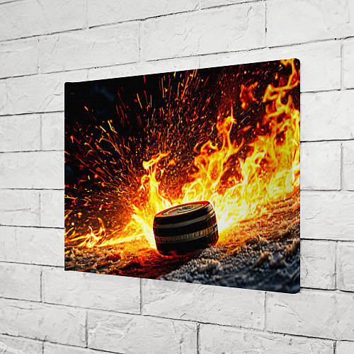Картина прямоугольная Шайба в огне / 3D-принт – фото 3
