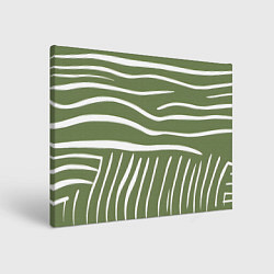 Холст прямоугольный Полоски зеленой зебры, цвет: 3D-принт