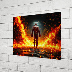 Холст прямоугольный Боксер в огне, цвет: 3D-принт — фото 2