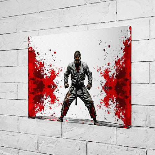 Картина прямоугольная Боец джиу-джитсу на белом / 3D-принт – фото 3