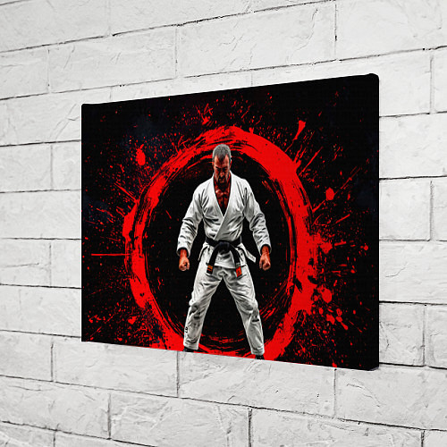 Картина прямоугольная Боец джиу-джитсу на черном / 3D-принт – фото 3