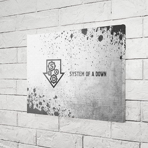 Картина прямоугольная System of a Down - white gradient по-горизонтали / 3D-принт – фото 3