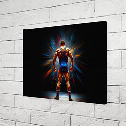 Холст прямоугольный Греко-римский борец на черном, цвет: 3D-принт — фото 2