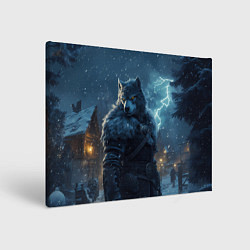 Холст прямоугольный Волк в доспехах, цвет: 3D-принт