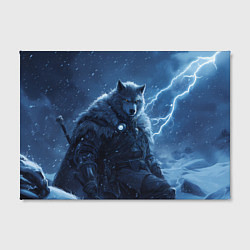 Холст прямоугольный Волк повелитель молний, цвет: 3D-принт — фото 2