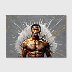 Холст прямоугольный Мухаммед Али на сером, цвет: 3D-принт — фото 2