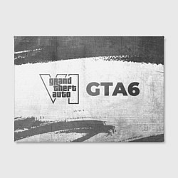Холст прямоугольный GTA6 - white gradient по-горизонтали, цвет: 3D-принт — фото 2