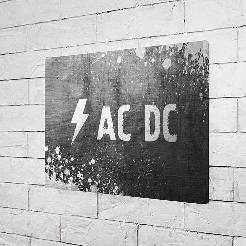 Картина прямоугольная AC DC - grey gradient по-горизонтали / 3D-принт – фото 3