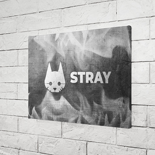 Картина прямоугольная Stray - grey gradient по-горизонтали / 3D-принт – фото 3