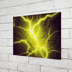 Холст прямоугольный Color yellow black, цвет: 3D-принт — фото 2