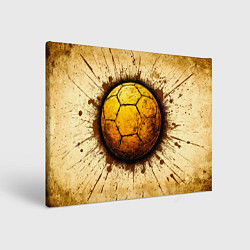 Холст прямоугольный Мяч для гандбола на бежевом, цвет: 3D-принт