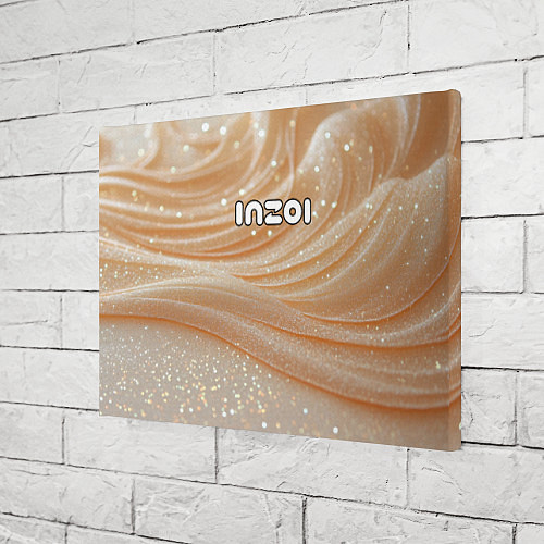 Картина прямоугольная Inzoi лого на блестящем фоне / 3D-принт – фото 3