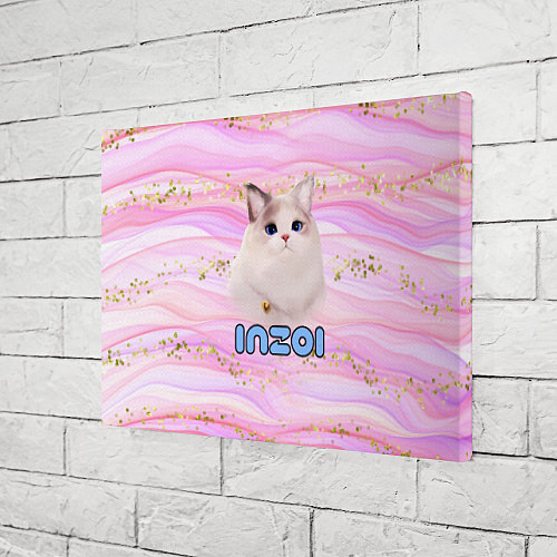 Картина прямоугольная Inzoi розовый фон с золотинками / 3D-принт – фото 3