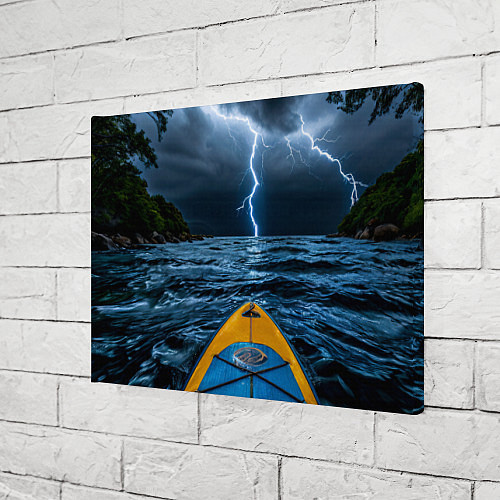 Картина прямоугольная На сабе в грозу / 3D-принт – фото 3