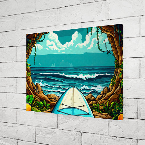 Картина прямоугольная Sup-доска у берега океана / 3D-принт – фото 3