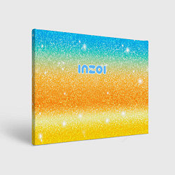 Холст прямоугольный Inzoi лого и блестки, цвет: 3D-принт