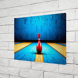 Холст прямоугольный Красная кегля на синем, цвет: 3D-принт — фото 2