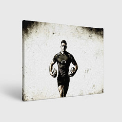 Холст прямоугольный Регбист с двумя мячами, цвет: 3D-принт