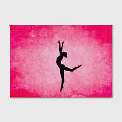 Холст прямоугольный Спортивная гимнастика на розовом, цвет: 3D-принт — фото 2