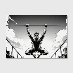 Холст прямоугольный Турникмен в чб, цвет: 3D-принт — фото 2