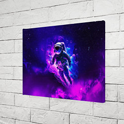 Холст прямоугольный Космонавт в неоновых облаках, цвет: 3D-принт — фото 2