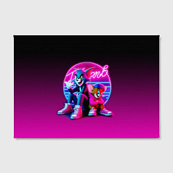 Холст прямоугольный Tom and Jerry - neon glow fantasy, цвет: 3D-принт — фото 2