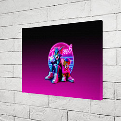 Холст прямоугольный Tom and Jerry - neon glow fantasy, цвет: 3D-принт — фото 2