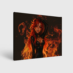 Холст прямоугольный Горячая пиро архонт Мавуика - Genshin Impact, цвет: 3D-принт