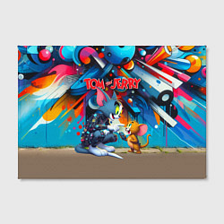 Холст прямоугольный Tom and Jerry - cyberpunk graffiti fantasy, цвет: 3D-принт — фото 2