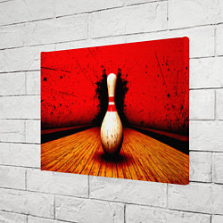 Холст прямоугольный Кегля на красном, цвет: 3D-принт — фото 2