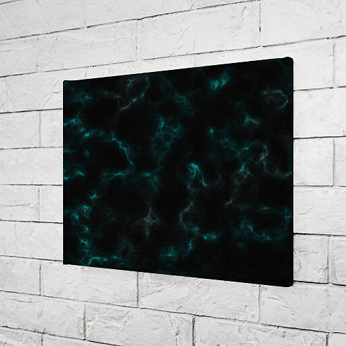 Картина прямоугольная Color black turquoise / 3D-принт – фото 3