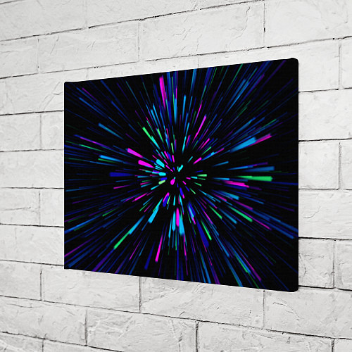 Картина прямоугольная Neon rods / 3D-принт – фото 3