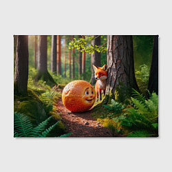 Холст прямоугольный Колобок и лиса, цвет: 3D-принт — фото 2