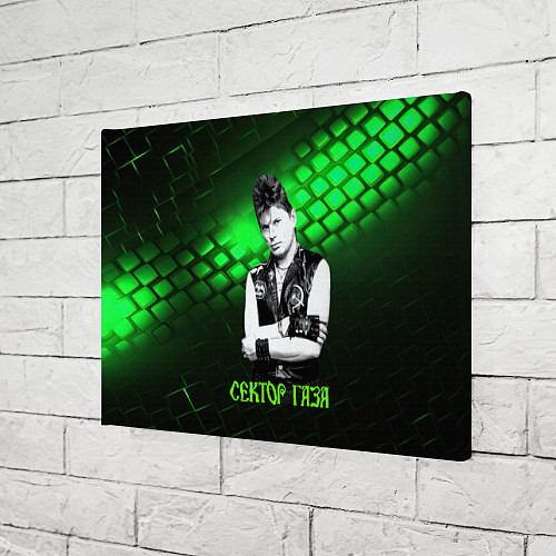 Картина прямоугольная Сектор газа зеленый текстурный фон / 3D-принт – фото 3