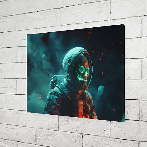 Картина прямоугольная Череп космонавта в скафандре / 3D-принт – фото 3
