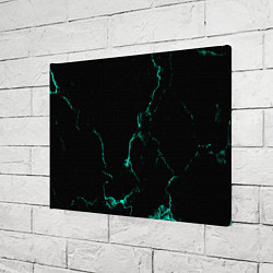 Холст прямоугольный Color black turquoise, цвет: 3D-принт — фото 2