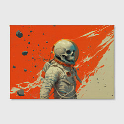 Холст прямоугольный Скелет космонавт и краска на фоне, цвет: 3D-принт — фото 2
