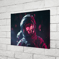 Холст прямоугольный Красный череп в скафандре космонавта, цвет: 3D-принт — фото 2